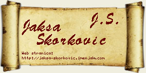 Jakša Skorković vizit kartica